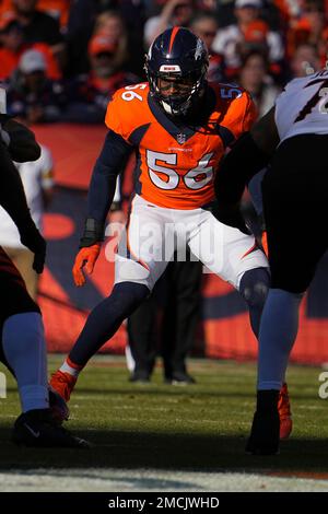 Denver Broncos inside linebacker Baron Browning (56) against the Detroit  Lions in the first half of an NFL football game Sunday, Dec 12, 2021, in  Denver. (AP Photo/Bart Young Stock Photo - Alamy