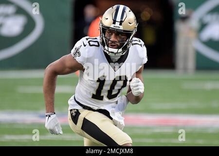 New Orleans Saints' Tre'Quan Smith in action during an NFL football game  against the New York Jets, Sunday, Dec. 12, 2021, in East Rutherford, N.J.  (AP Photo/Matt Rourke Stock Photo - Alamy