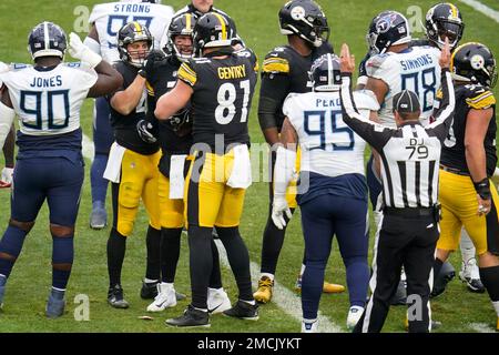 Pittsburgh Steelers tight end Zach Gentry (81) and quarterback