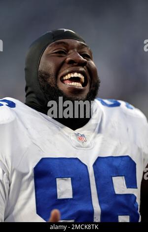 Cincinnati, OH, USA. 13th Dec, 2020. Dallas Cowboys defensive tackle  Neville Gallimore #96 breaks through between Cincinnati Bengals offensive  guard Quinton Spain #67 and Cincinnati Bengals offensive tackle Bobby Hart  #68 during