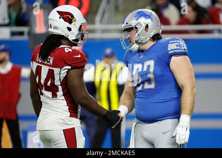 Arizona Cardinals linebacker Markus Golden (44) reacts after a defensive  stop during an NFL football game against the Cleveland Browns, Sunday, Oct.  17, 2021, in Cleveland. (AP Photo/Kirk Irwin Stock Photo - Alamy