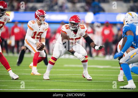 Kansas City Chiefs guard Trey Smith during introductions before an NFL  football game against the Los Angeles Chargers, Thursday, Sept. 15, 2022 in  Kansas City, Mo. (AP Photo/Reed Hoffmann Stock Photo - Alamy