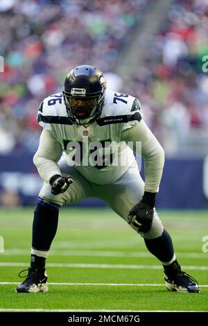 Seattle Seahawks' Duane Brown (76) runs a play during an NFL football game  against the San Francisco 49ers, Sunday, October 3, 2021, in Santa Clara,  Calif. (AP Photo/Scot Tucker Stock Photo - Alamy