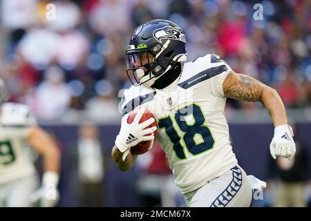 Seattle Seahawks wide receiver Freddie Swain (18) in action against the  Miami Dolphins during an NFL football game, Sunday, Oct. 4, 2020, in Miami  Gardens, Fla. (AP Photo/Doug Murray Stock Photo - Alamy