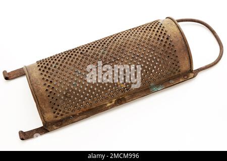 old kitchen grater isolated Stock Photo