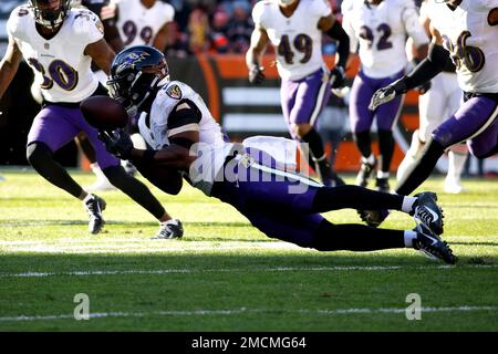 Baltimore Ravens cornerback Brandon Stephens (21) stands on the