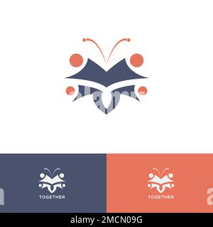 Abstract butterfly logo icon design template element vector eps Stock Vector