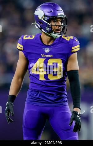 Minnesota Vikings safety Camryn Bynum (24) walks off the field against the  Detroit Lions during an NFL football game, Sunday, Dec. 11, 2022, in  Detroit. (AP Photo/Rick Osentoski Stock Photo - Alamy