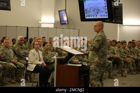 Gen. Ed Daly, commanding general of Army Materiel Command and the Army’s senior sustainer, gave remarks during a ceremony marking 104 years of the Warrant Officer Corps at the Army Logistics University July 7. | Photo by Onyx Taylor-Catterson, CASCOM Public Affairs Office Stock Photo