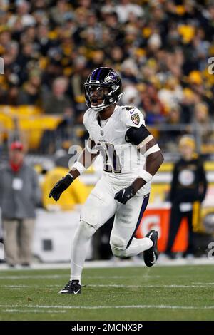 Baltimore Ravens free safety Brandon Stephens during an NFL football game  against the Pittsburgh Steelers at Heinz Field, Sunday, Dec. 5, 2021 in  Pittsburgh. (Winslow Townson/AP Images for Panini Stock Photo - Alamy