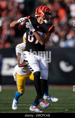 October 29th, 2017: Cincinnati Bengals tight end C.J. Uzomah (87) looks on  before the NFL football game between the Indianapolis Colts and the Cincinnati  Bengals at Paul Brown Stadium, Cincinnati, OH. Adam