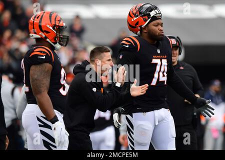 Cincinnati Bengals offensive tackle Fred Johnson (74) and