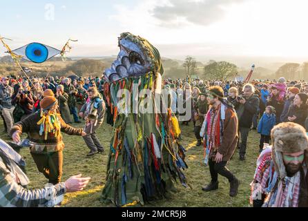 Right to Roam gathering to raise Old Crockern and defend wild camping on Dartmoor National Park England UK Stock Photo