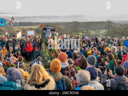 Right to Roam gathering to raise Old Crockern and defend wild camping on Dartmoor National Park England UK Stock Photo