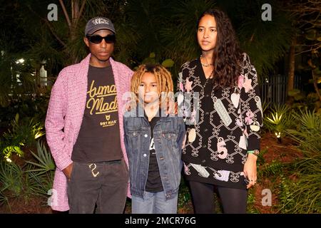 Pharrell Takes Son Rocket To Chanel Cruise Fashion Show