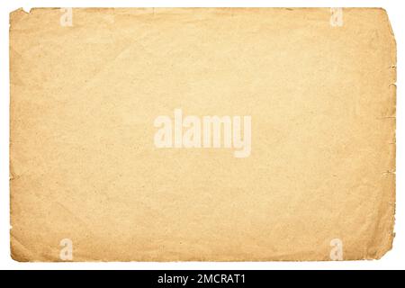 paper texture of the manuscript with frayed edges. isolated page from ancient book as background Stock Photo