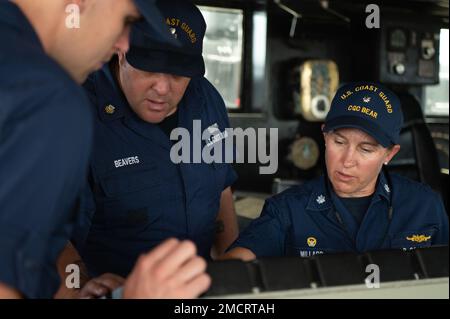 U.S. Coast Guard Cdr. Brooke Millard, the commanding officer of USCGC