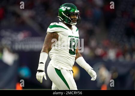 November 04, 2021: New York Jets defensive lineman Quinnen Williams (95)  during NFL football game action between the New York Jets and the  Indianapolis Colts at Lucas Oil Stadium in Indianapolis, Indiana.