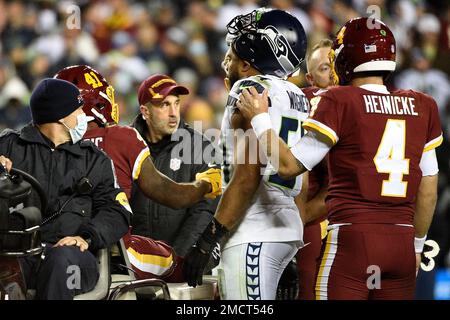 Santa Clara, United States. 12th Nov, 2019. San Francisco 49ers running  back Tevin Coleman (26) is tackled by Seattle Seahawks middle linebacker Bobby  Wagner (54) with an assist by a jersey pull