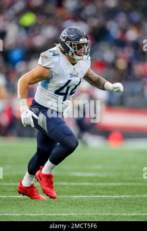 Tennessee Titans fullback Tory Carter (44) runs with the ball