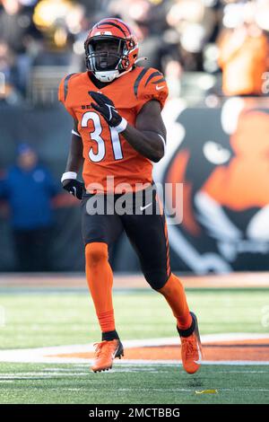 Cincinnati Bengals safety Michael Thomas (31) runs for the play