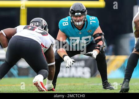 Jacksonville Jaguars offensive tackle Jawaan Taylor (75) runs onto the  field during a NFL football game against the Indianapolis Colts, Sunday,  September 18, 2022 in Jacksonville, Fla. (AP Photo/Alex Menendez Stock  Photo - Alamy