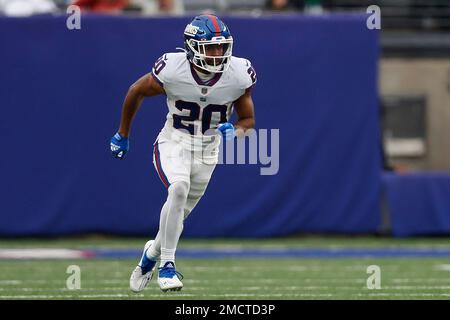 Philadelphia Eagles running back Kenneth Gainwell (14) walks off the field  after an NFL football game against the New York Giants, Sunday, Nov. 28,  2021, in East Rutherford, N.J. (AP Photo/Adam Hunger