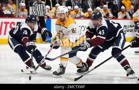 Nashville Predators center Thomas Novak (82) plays against the Boston  Bruins during the first period of an NHL hockey game Thursday, Dec. 2,  2021, in Nashville, Tenn. (AP Photo/Mark Zaleski Stock Photo - Alamy