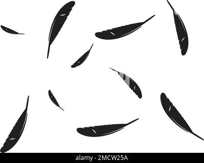 Feather background wallpaper ilustration vector Stock Vector