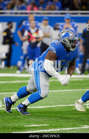 Detroit Lions defensive tackle Alim McNeill (54) during the second half of  an NFL football game against the Seattle Seahawks, Sunday, Oct. 2, 2022, in  Detroit. (AP Photo/Duane Burleson Stock Photo - Alamy