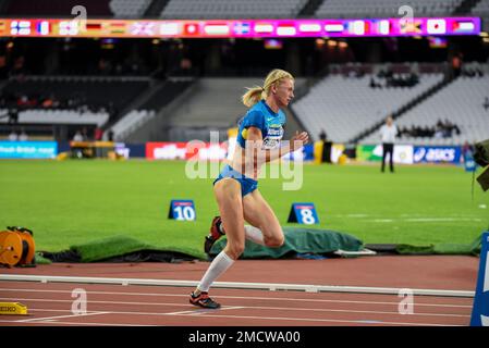 Olena Gliebova competing in the 2017 World Para Athletics Championships ...