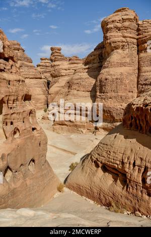 Rock Landscape At Jabal Ithlib, Hegra Or Mada'in Salih, AlUla Region ...