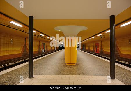 Messberg underground station, Hamburg, Germany Stock Photo