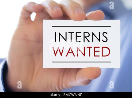 Interns Wanted - Human Resources Stock Photo