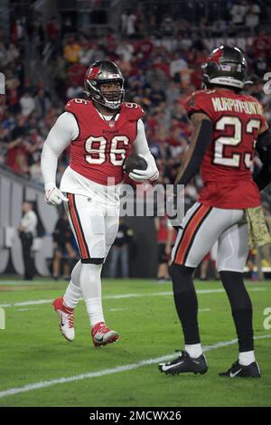 Tampa Bay Buccaneers nose tackle Steve McLendon (96) watches the Atlanta  Falcons line up during a NFL football game, Sunday, Sept.19, 2021 in Tampa,  Fla. (AP Photo/Alex Menendez Stock Photo - Alamy