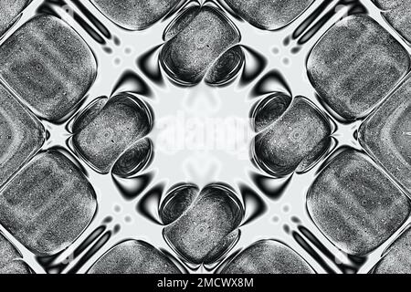 monochrome abstract geometric background, black and white graphic illustration, design Stock Photo