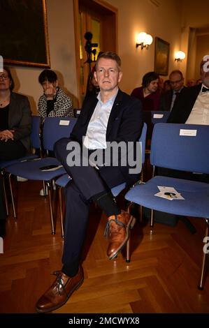 Karsten Hilse bei der Preisverleihung des Lessing-Preises 2023 im ...