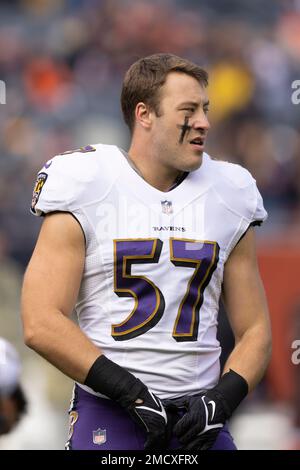 Baltimore Ravens linebacker Kristian Welch (57) during an NFL football game  against the New Orleans Saints, Monday, Nov. 7, 2022, in New Orleans. (AP  Photo/Tyler Kaufman Stock Photo - Alamy