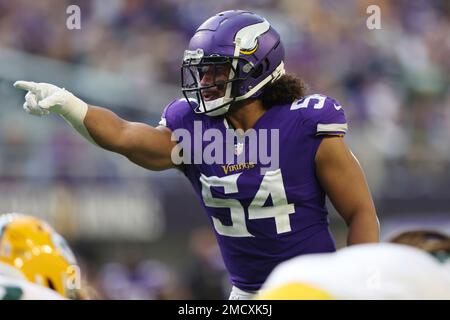 Minnesota Vikings linebacker Eric Kendricks (54) in action during the first  half of an NFL football game against the Arizona Cardinals, Sunday, Oct.  30, 2022 in Minneapolis. (AP Photo/Stacy Bengs Stock Photo - Alamy