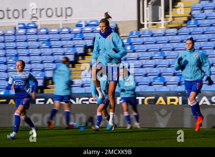 Reading, UK. 22nd Jan, 2023. Reading, England, January 22nd 2023: Reading players warm-up before the Barclays FA Womens Super League football match between Reading and Manchester United at the Select Car Leasing Stadium in Reading, England. (James Whitehead/SPP) Credit: SPP Sport Press Photo. /Alamy Live News Stock Photo