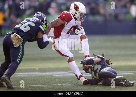 New Orleans Saints wide receiver Lil'Jordan Humphrey during an NFL football  game against the Seattle Seahawks, Monday, Oct. 25, 2021, in Seattle. The  Saints won 13-10. (AP Photo/Ben VanHouten Stock Photo - Alamy