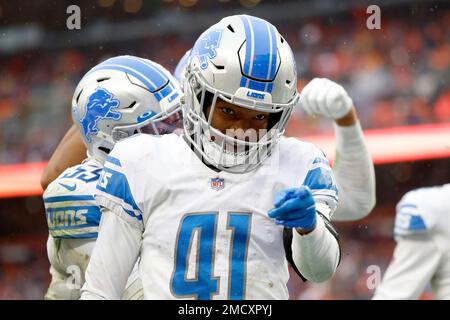 Detroit Lions cornerback AJ Parker (41) defends during a preseason