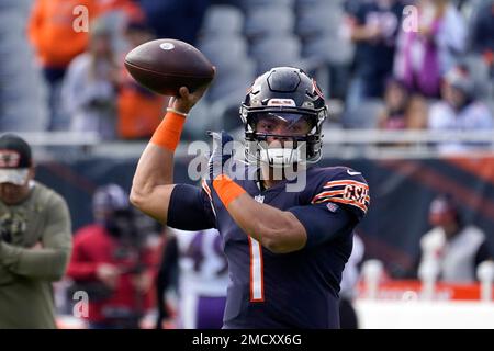 CHICAGO, IL - NOVEMBER 21: A detail view of a Baltimore Ravens helmet is  seen during a game between the Chicago Bears and the Baltimore Ravens on  November 21, 2021 at Soldier