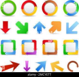 Set of design elements with arrows, vector eps10 illustration Stock Vector