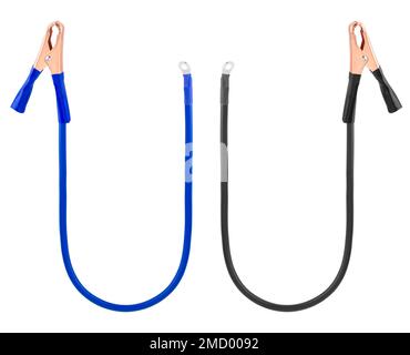 clip for battery terminals, crocodile, isolated on white background Stock Photo