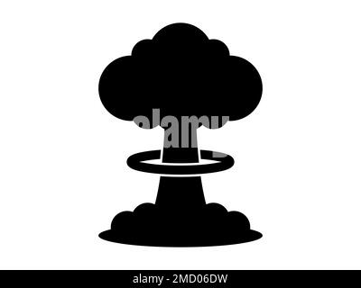 Nuclear Explosion Icon Vector Illustration. Stock Vector