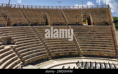 Caesarea National Park. Roman theater in Caesarea National Park Stock Photo