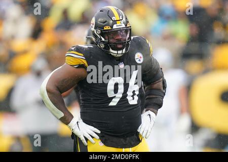 Pittsburgh Steelers nose tackle Isaiah Buggs (96) plays in an NFL football  game against the Detroit Lions, Sunday, Nov. 14, 2021, in Pittsburgh. (AP  Photo/Keith Srakocic Stock Photo - Alamy