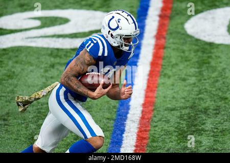 Indianapolis Colts wide receiver Michael Pittman Jr. (11) during an NFL  preseason football game, Saturday, Aug. 12, 2023, in Orchard Park, N.Y. (AP  Photo/Charles Krupa Stock Photo - Alamy