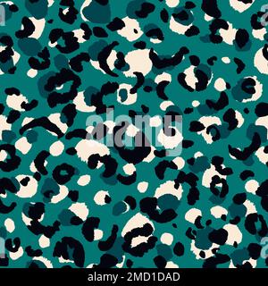 Abstract modern leopard seamless pattern. Animals trendy background. Color decorative vector stock illustration for print, card, postcard, fabric Stock Vector